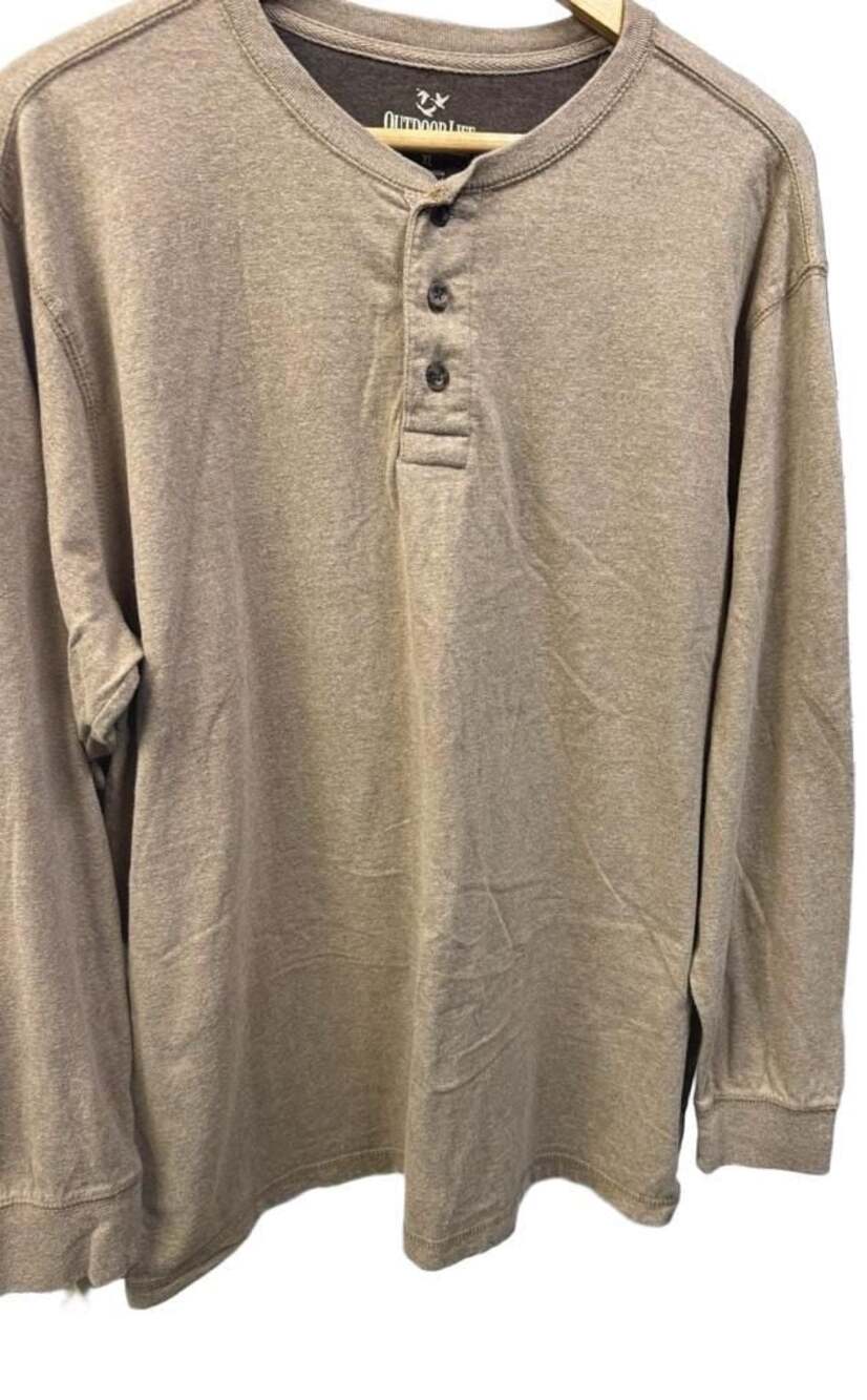 Outdoor Life Men’s XL Sueded Henley Long Sleeve #Fall #Work